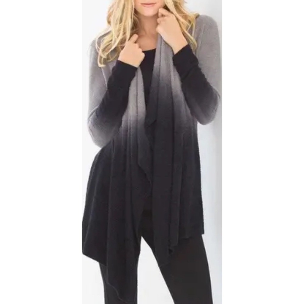 Barefoot Dreams Bamboo Chic Lite Ombre Calypso Wrap Open Cardigan Sweater S/M